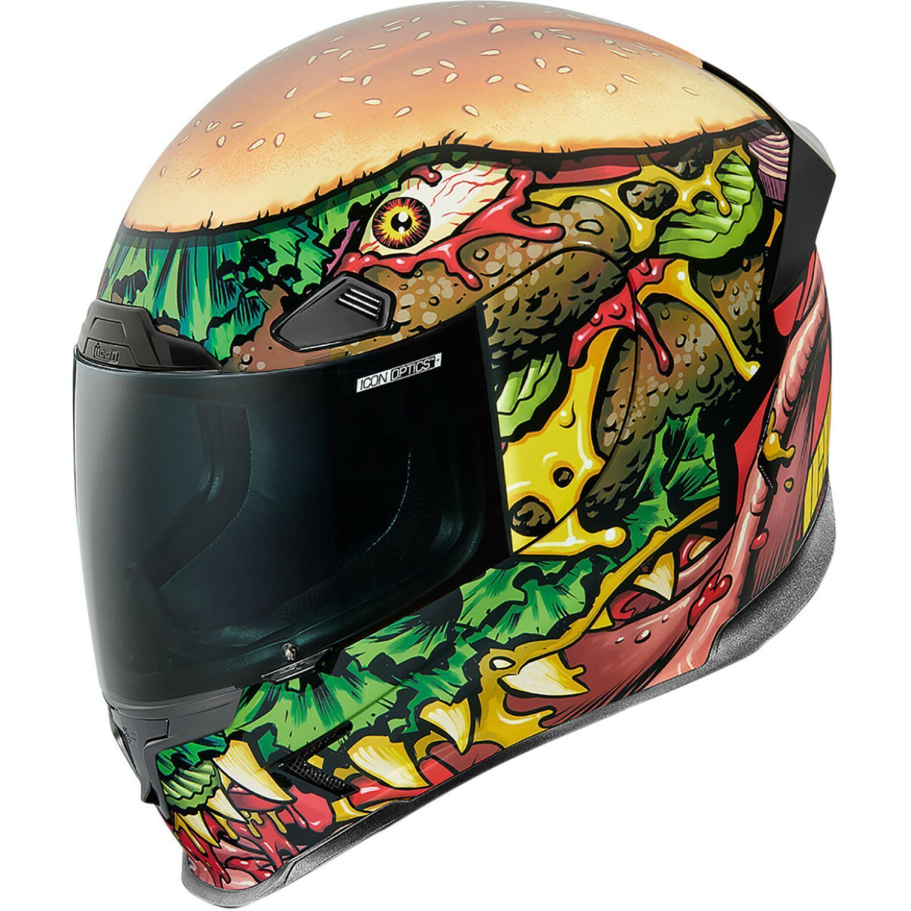 Full face motorcycle helmet Icon afp fastfood