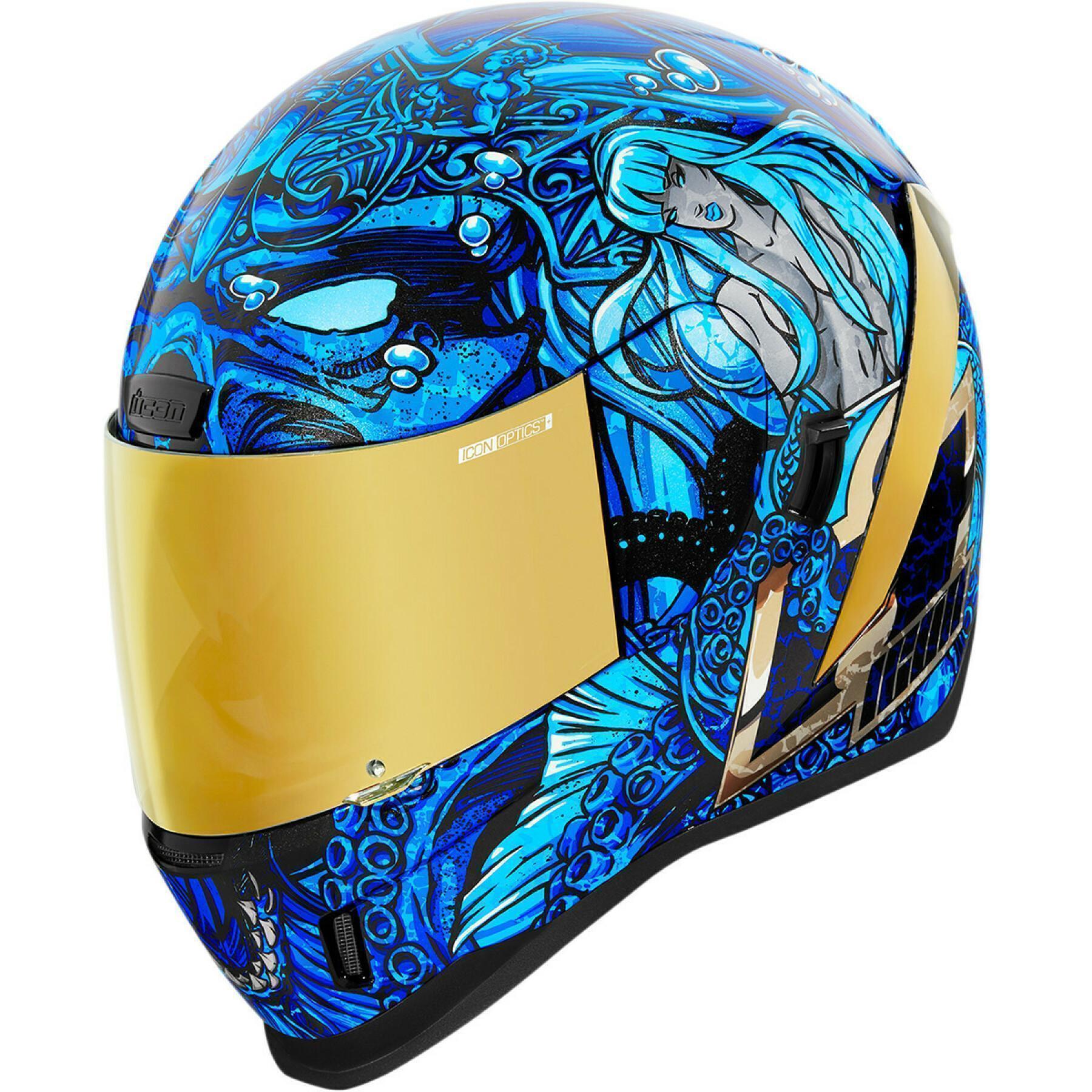 Full face motorcycle helmet Icon afrm ships co.