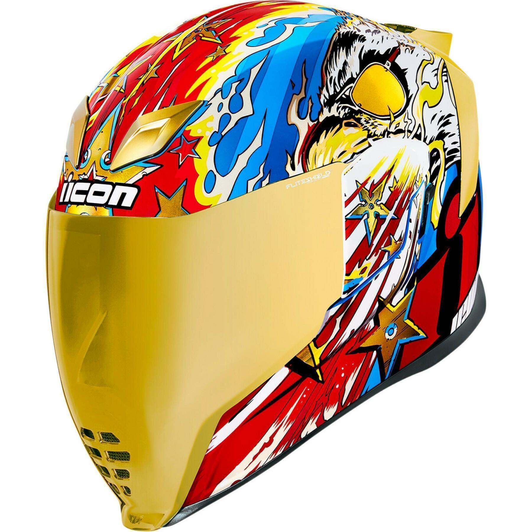 Full face motorcycle helmet Icon aflt freespitr gd