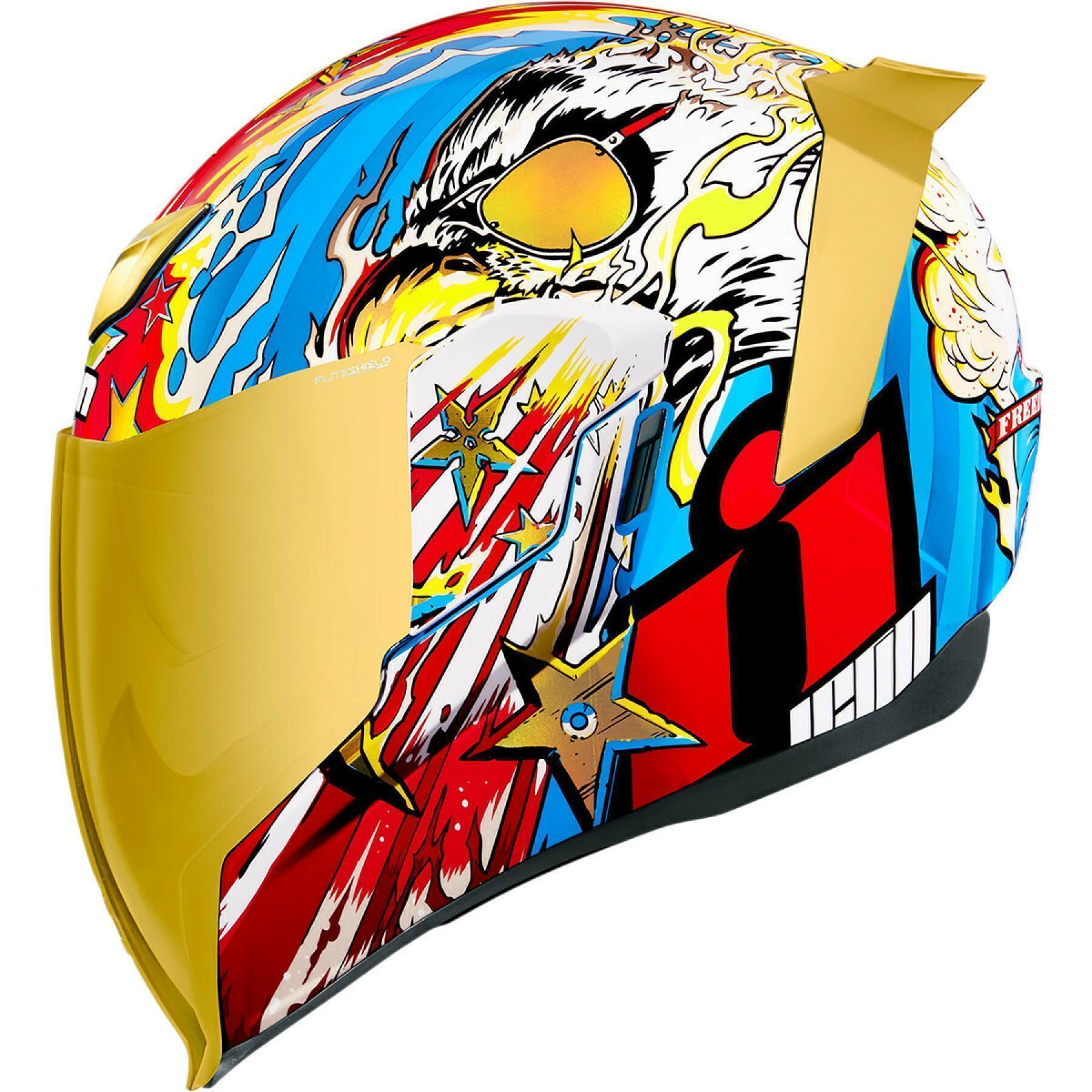 Full face motorcycle helmet Icon aflt freespitr gd