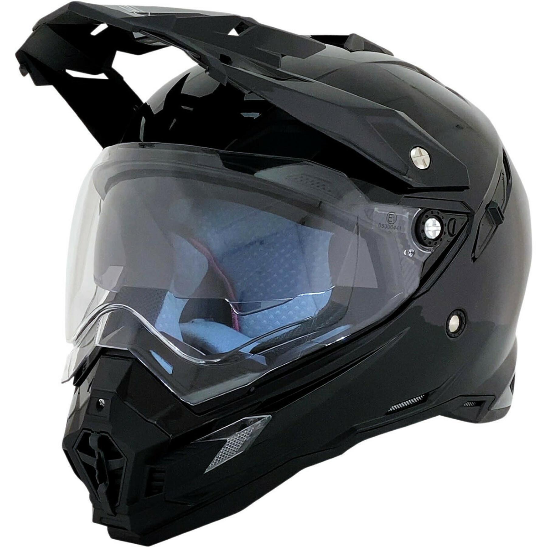 Modular motorcycle helmet AFX fx-41ds adventure gloss black