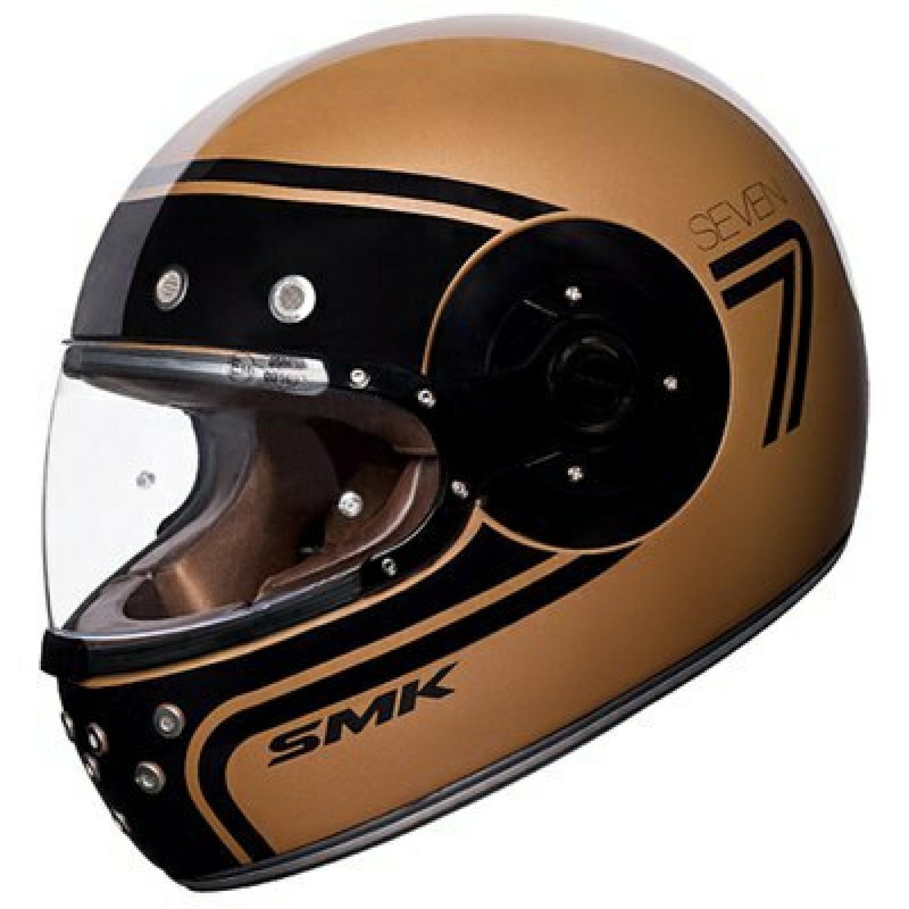 Full face motorcycle helmet SMK retro seven