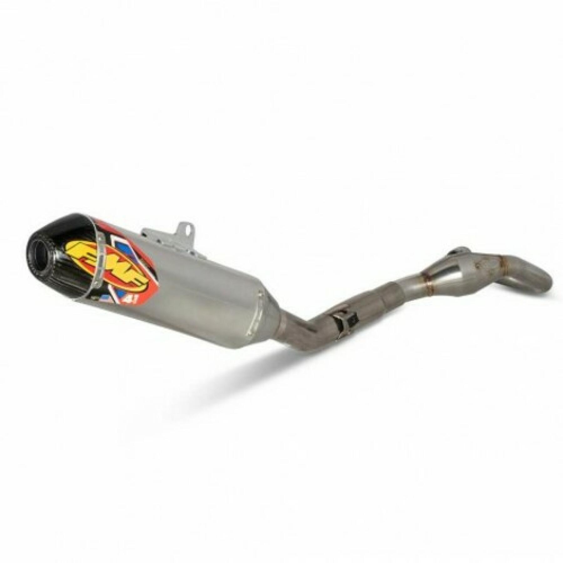 motorcycle exhaust FMF kaw kx250f'17-20 s/s alum fact-4.1 rct w/r.carbon cap complete exhaust system w/ss megabomb header