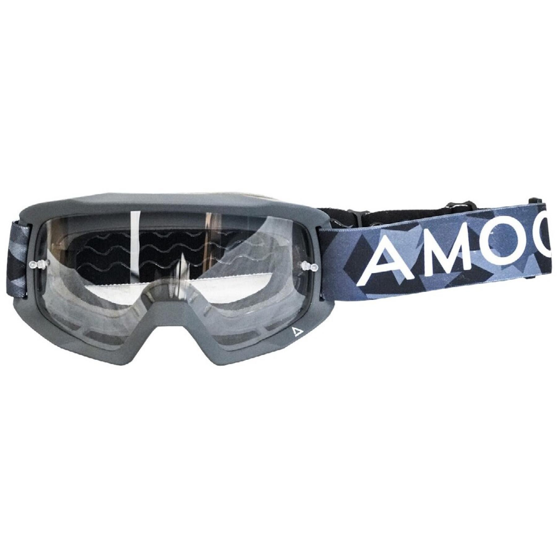 Motorcycle cross goggles with lens transparent Amoq Fighter