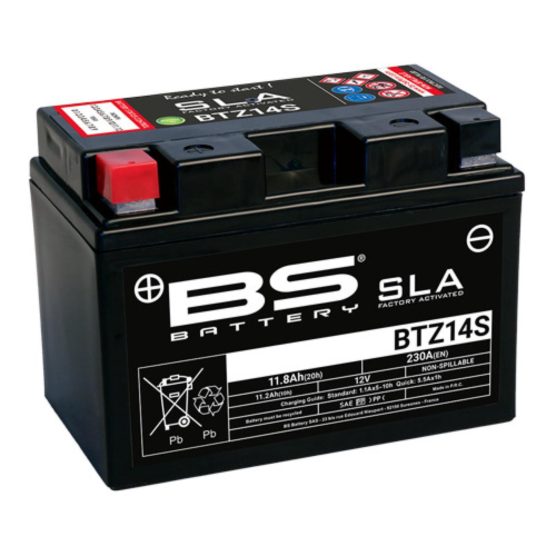 Motorcycle battery BS Battery SLA BTZ14S - C (10H-R) - C (20H-R)