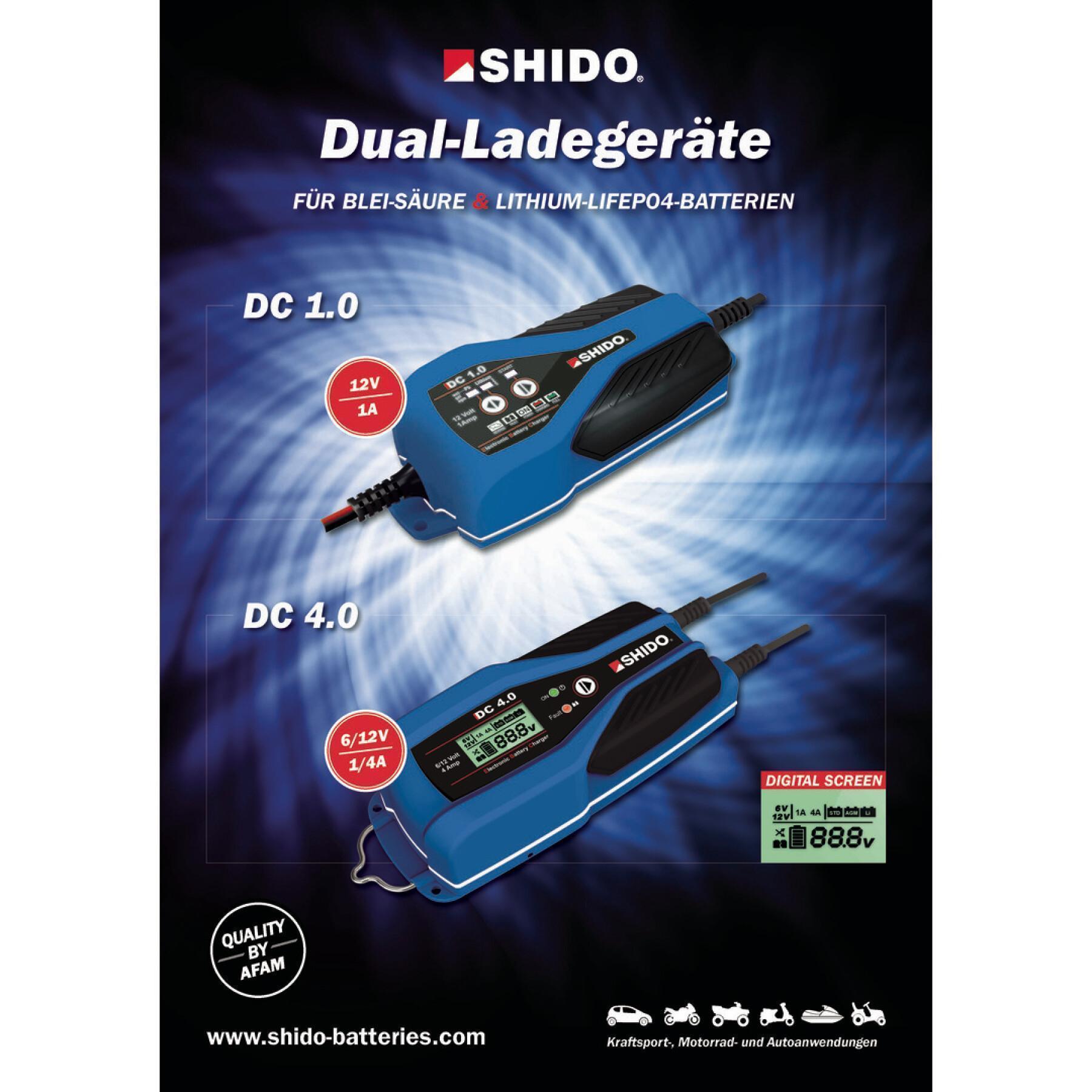 Motorcycle battery charger Shido DC 4.0
