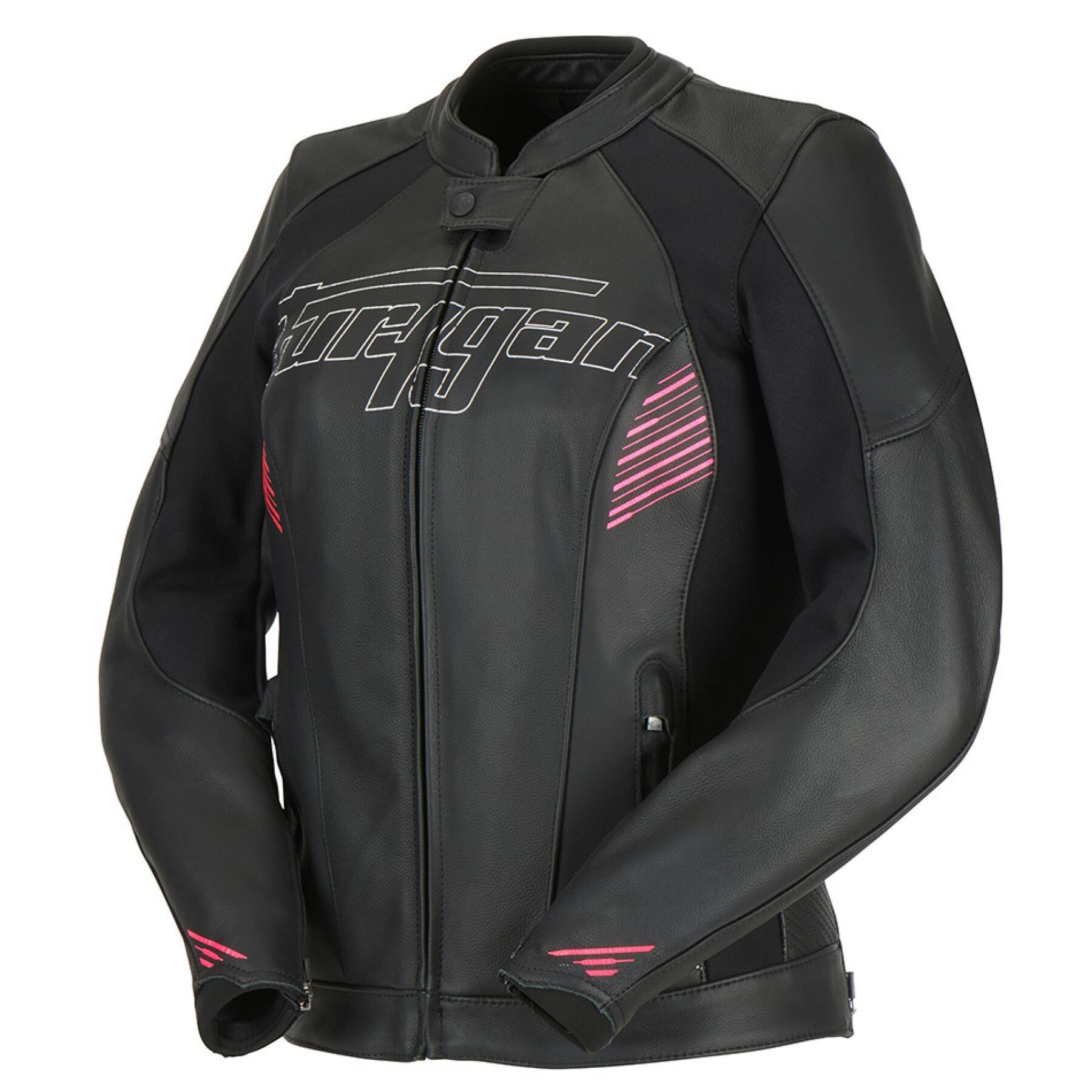 Leather jacket motorcycle woman Furygan Alba