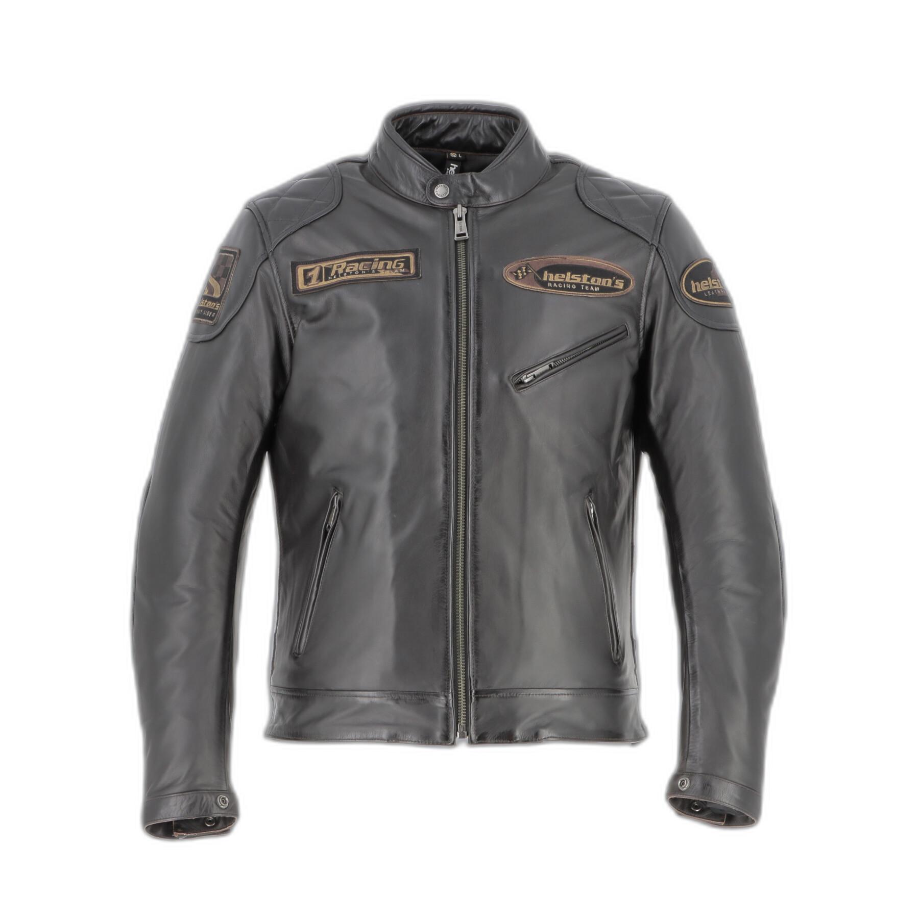 Leather motorcycle jacket Helstons Trevor Rag