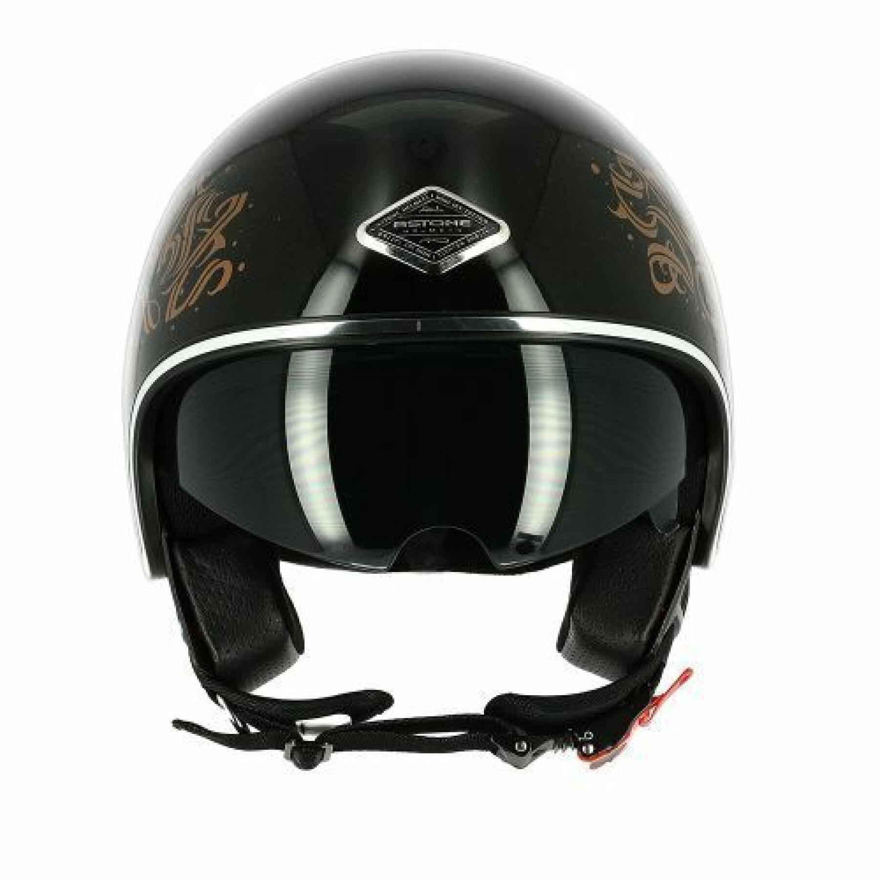 Motorcycle helmet jet mini Astone 66 Letters