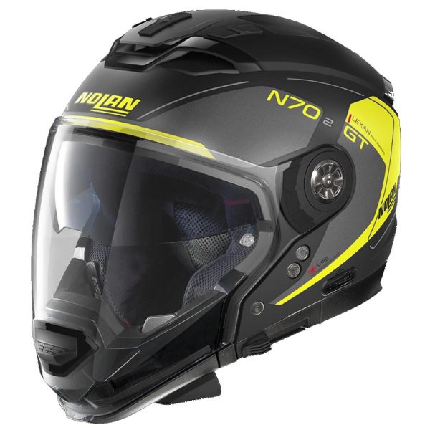Motorcycle crossover helmet n70-2 gt Nolan Lakota N-Com Flat Grey 39
