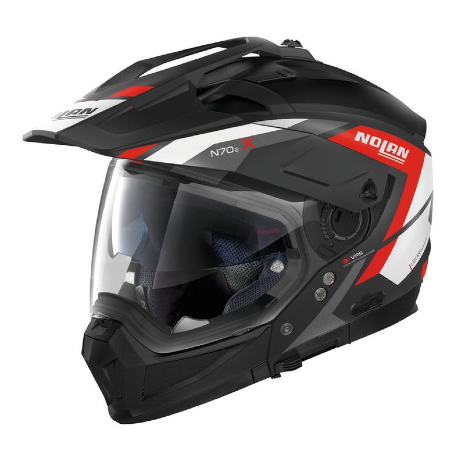 Motorcycle crossover helmet n70-2 x Nolan Grandes Alpes N-Com Flat 20