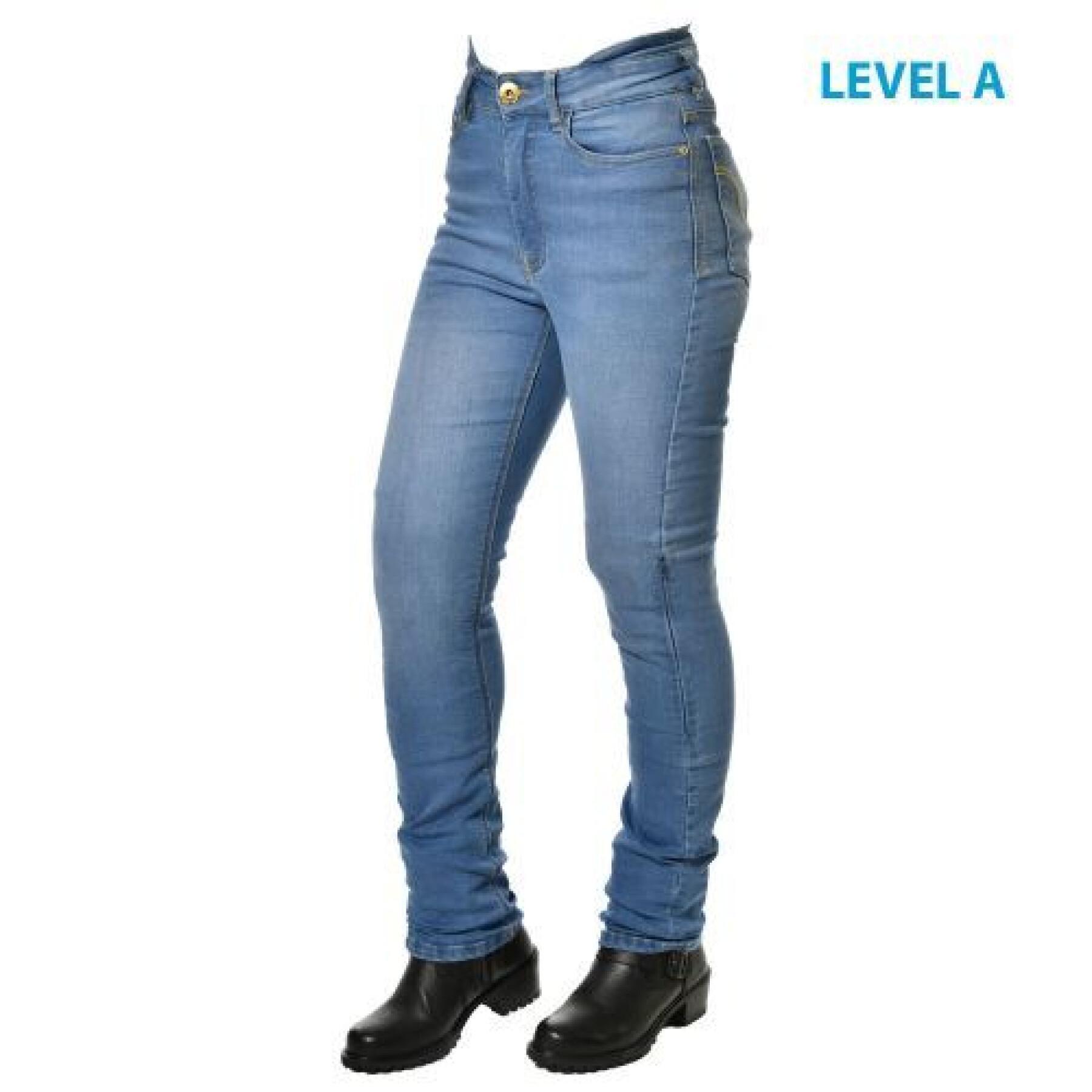 Jeans motorcycle woman Overlap Erin Single Layer Homologated