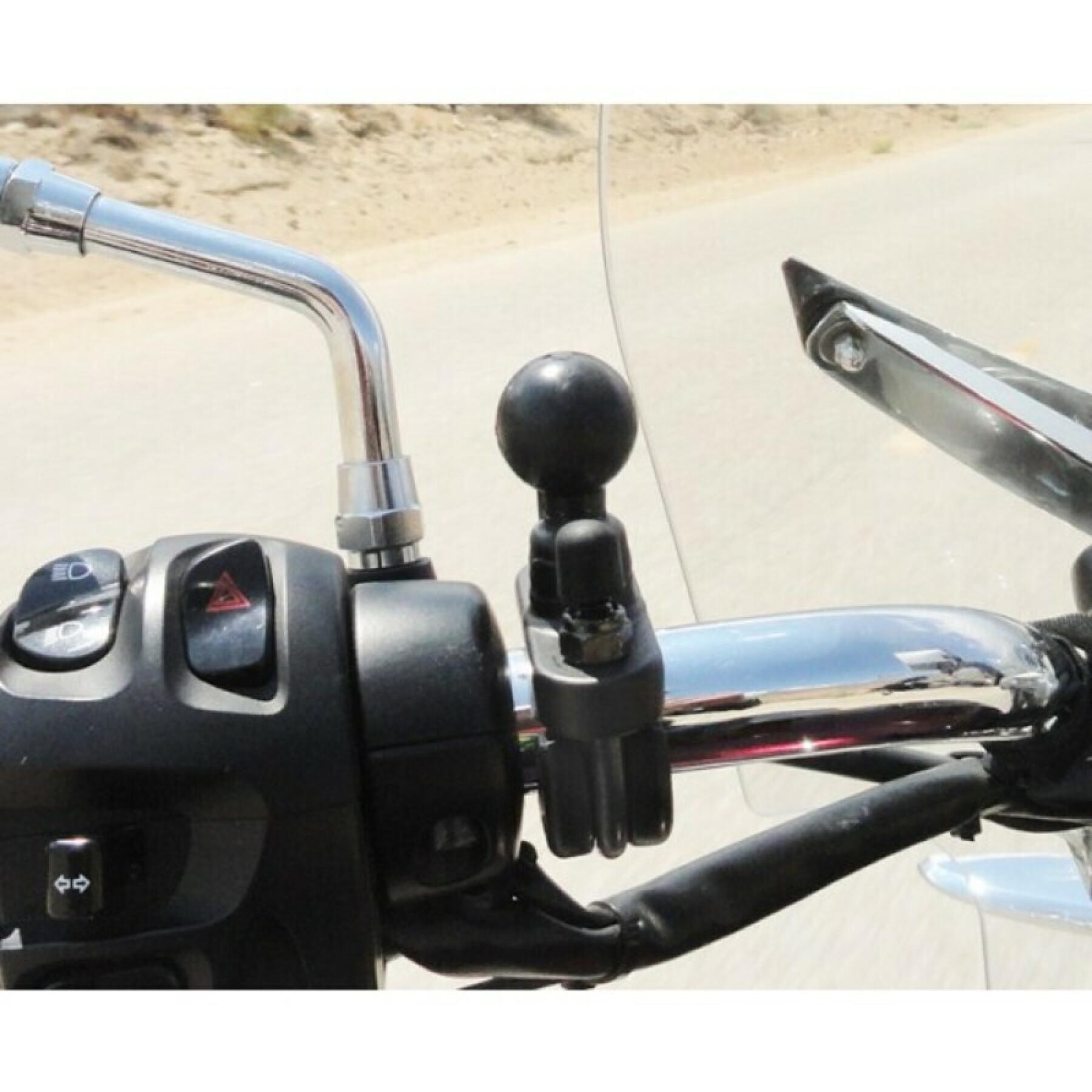 Motorcycle smartphone holder base u-shaped fixing on ball tubes b RAM Mounts