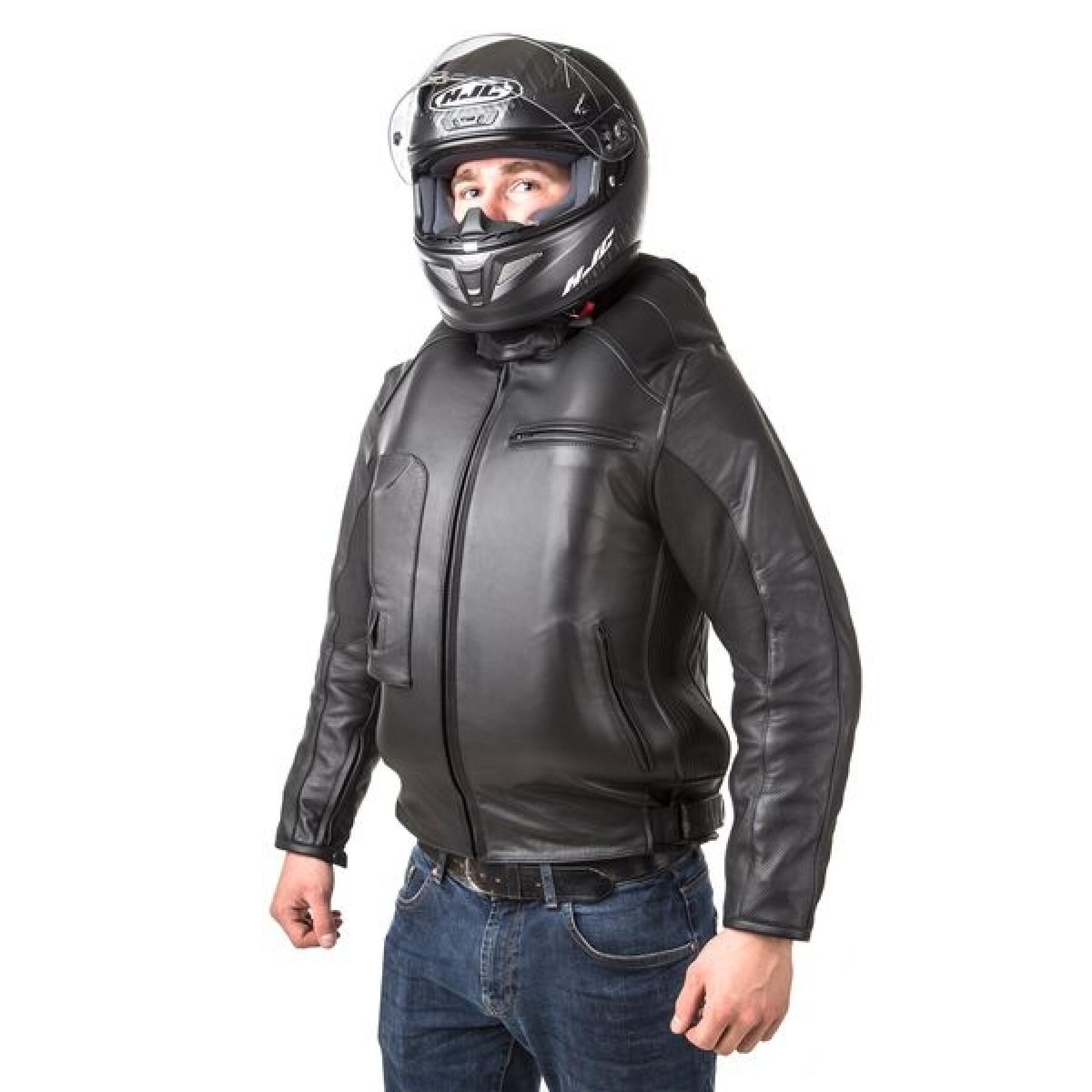Motorcycle leather jacket airbag Helite ROADSTER