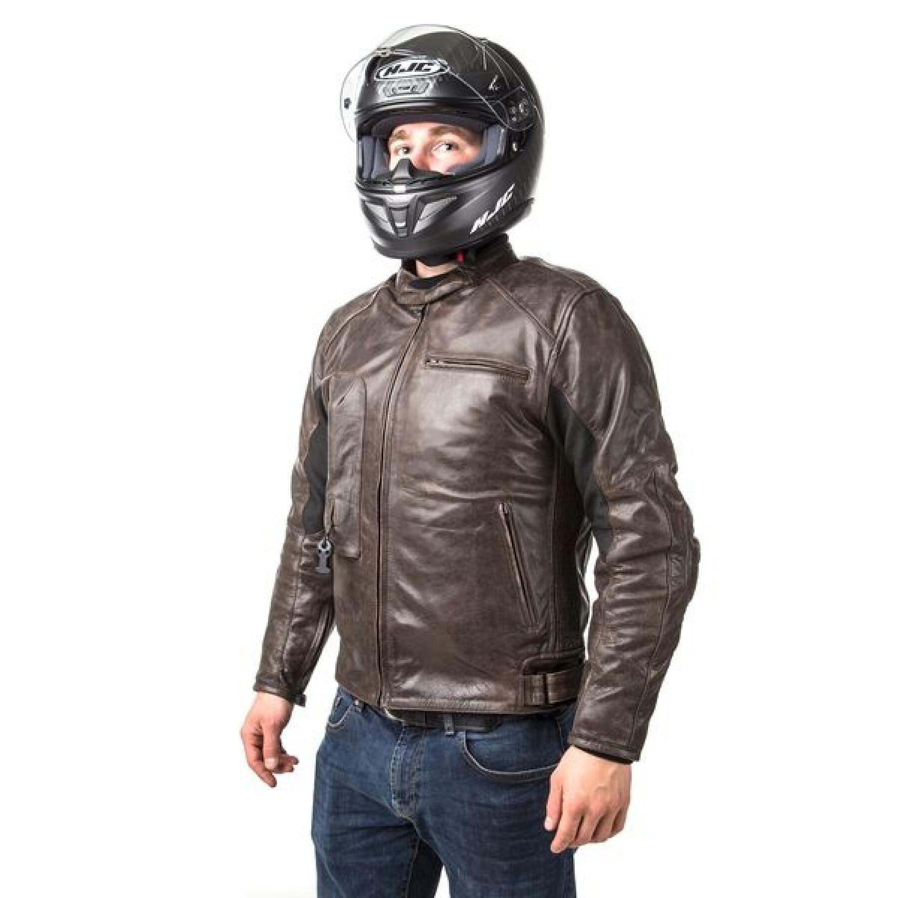 Motorcycle leather jacket airbag Helite ROADSTER 2