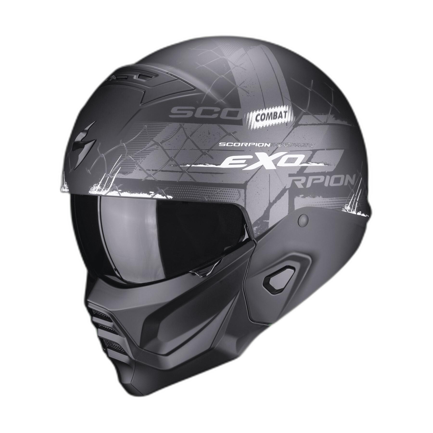 Motorcycle helmet jet Scorpion Exo-Combat II Xenon ECE 22-06