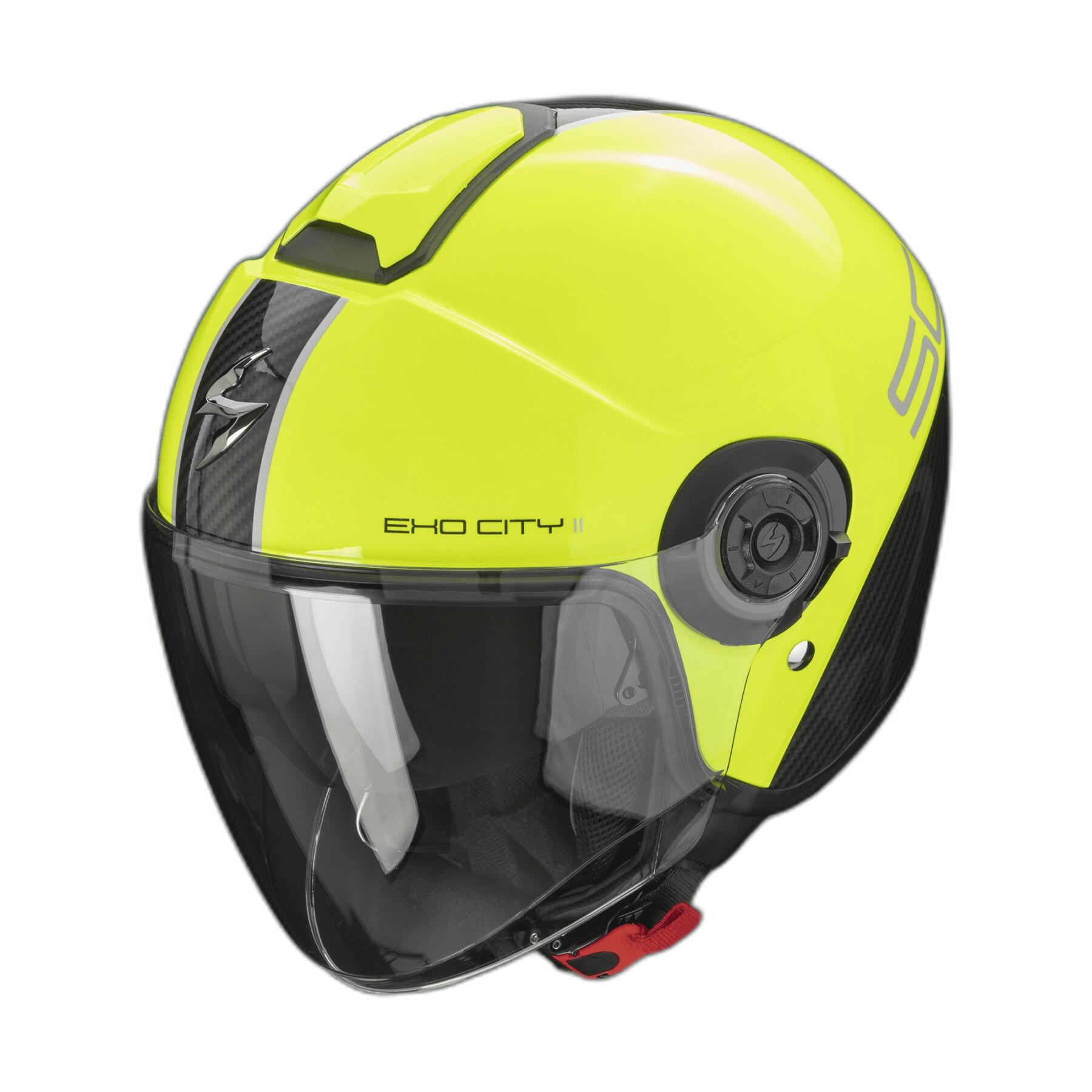 Motorcycle helmet jet Scorpion Exo-city II Carbo ECE 22-06