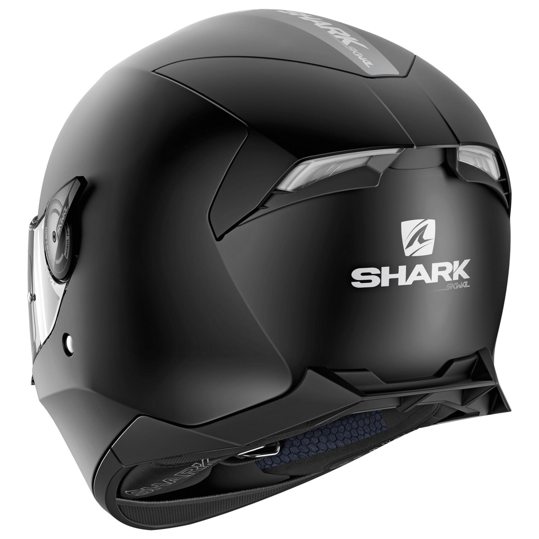Full face motorcycle helmet Shark skwal 2 blank wht led
