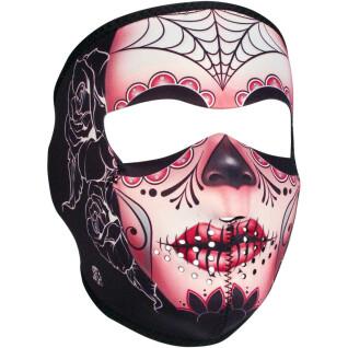 Full face motorcycle hood Zan Headgear sugar skull