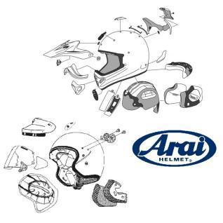 Motorcycle helmet side ventilation Arai MX-V Metal Offroad