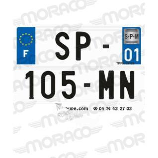 Motorcycle license plate strip 89 department SPM NR2 SIV