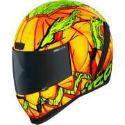 Full face gold motorcycle helmet Icon afrm trck-o-st