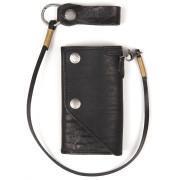 Leather wallet Helstons old wallet + lacet