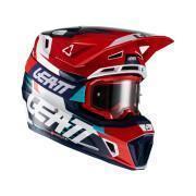 Motorcycle helmet with goggles Leatt 7.5 V22 Graphic