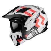 Trial skull helmet single dark screen convertible with removable chin strap MT Helmets MT STREetFIGHTER SV SKULL (delivered with an additional mirror screen)