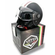 Leather jet helmet series Vito Helmets roma